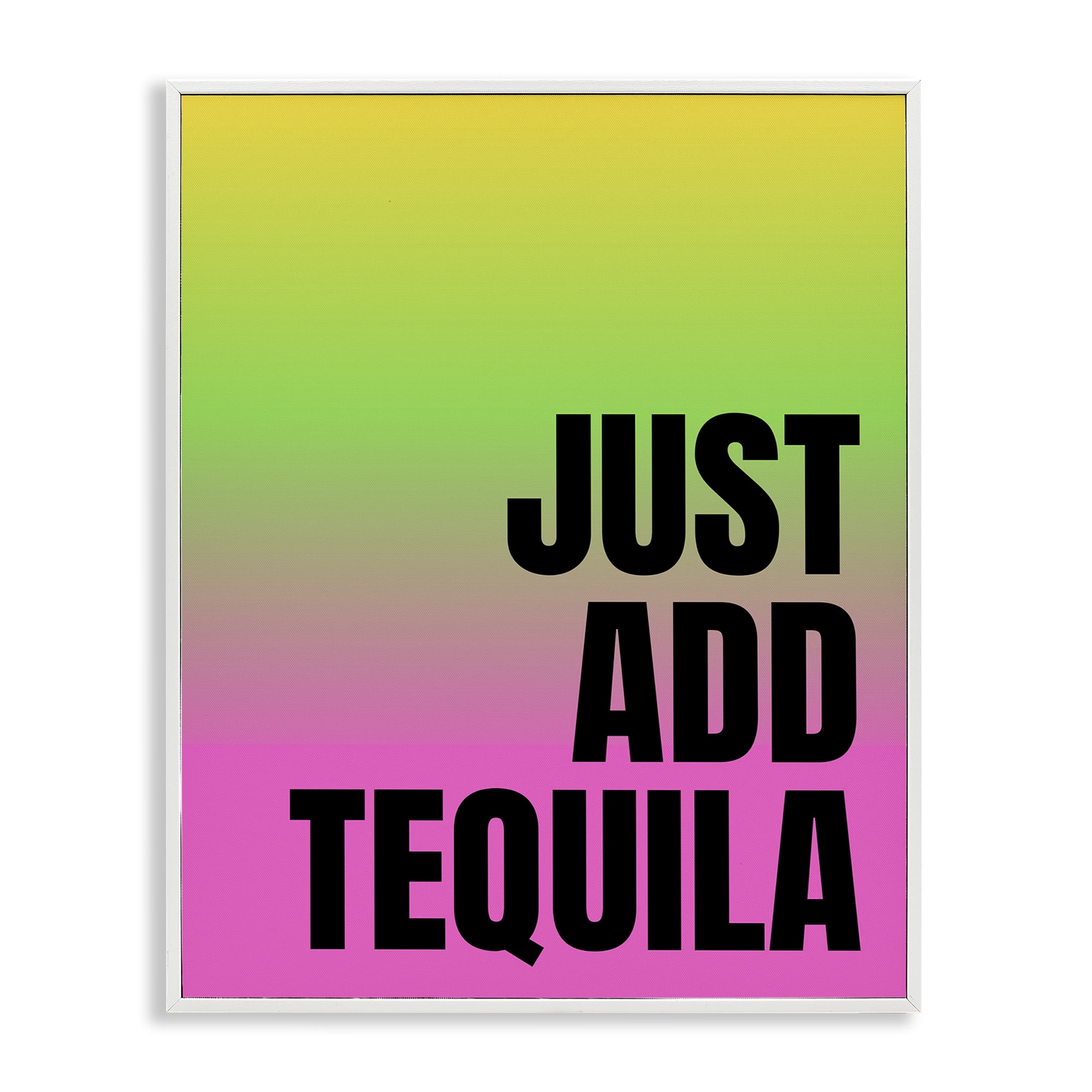 Stupell Industries Just Add Tequila Gradient Food & Beverage Painting White Framed Art Print Wall Art, 11 x 14