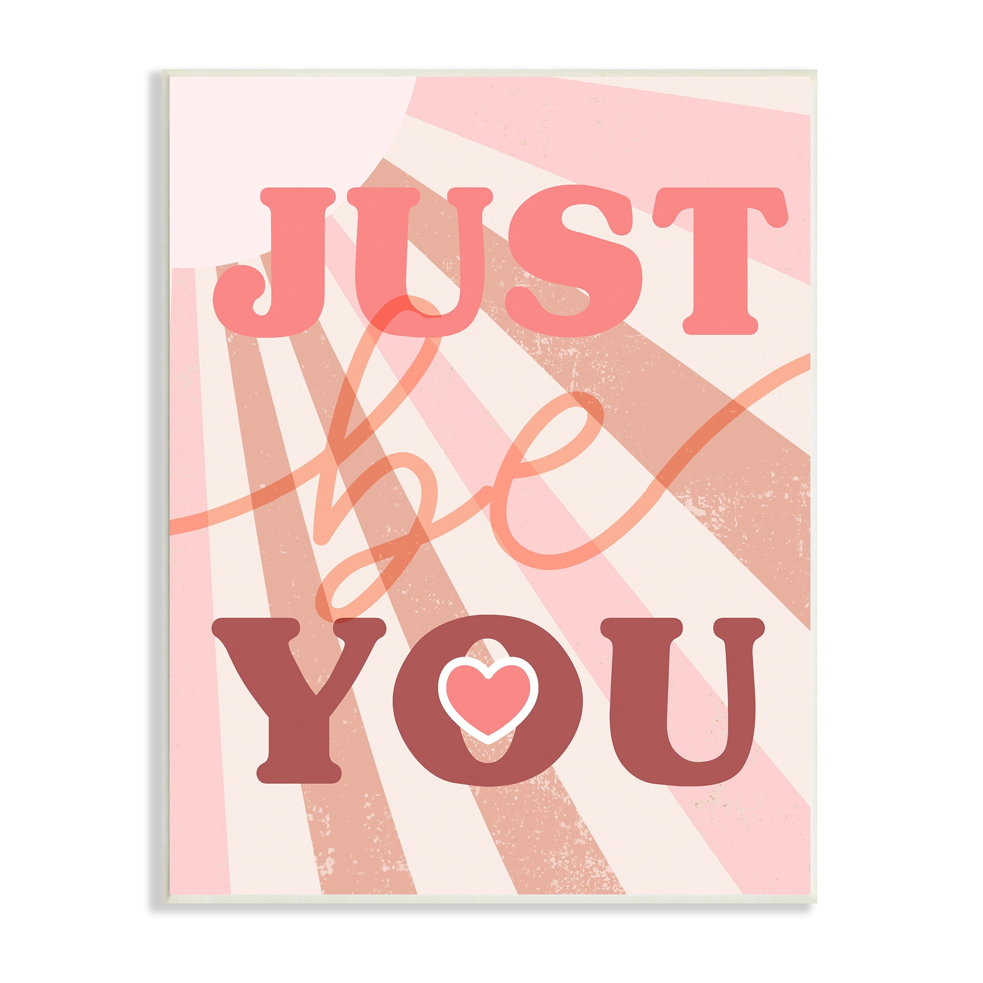 Stupell Industries Just Be You Bold Encouragement Sunrays Heart, 10 x 15, Designed by Daphne Polselli