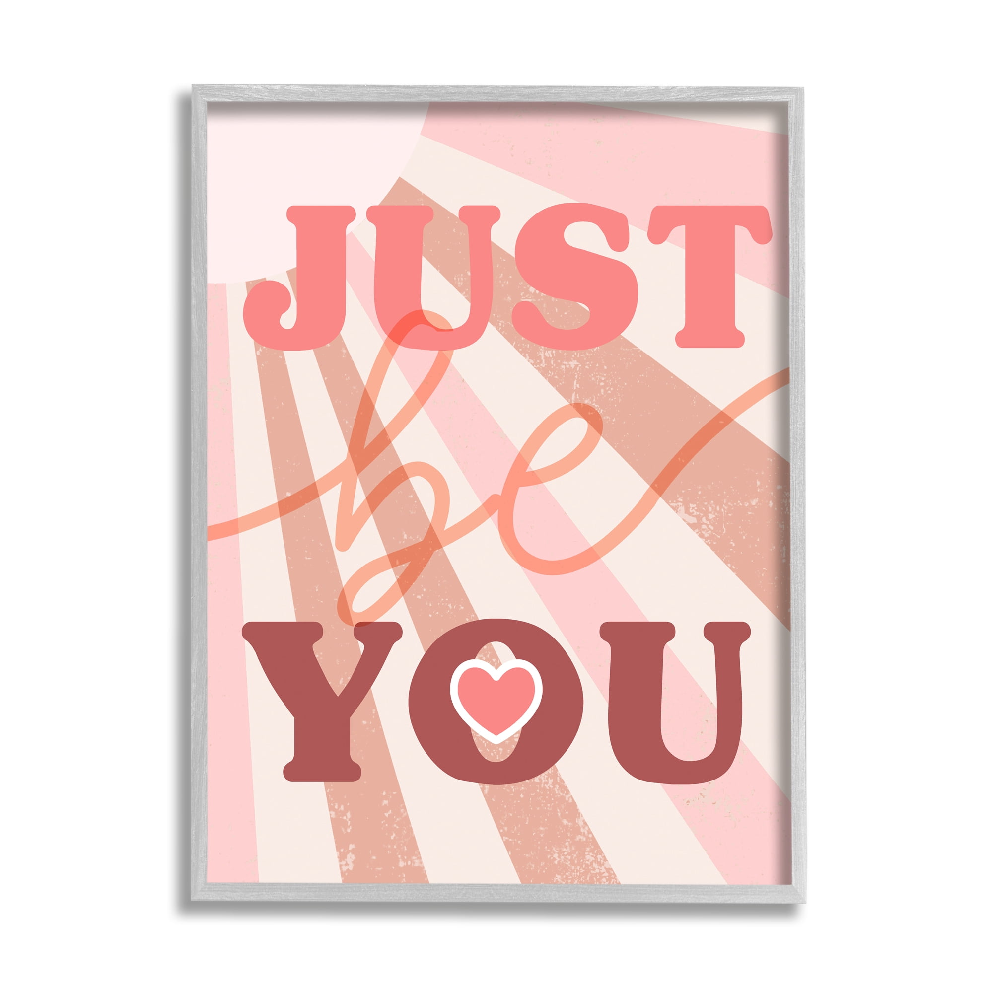 Stupell Industries Just Be You Bold Encouragement Sunrays Heart, 16 x 20, Designed by Daphne Polselli