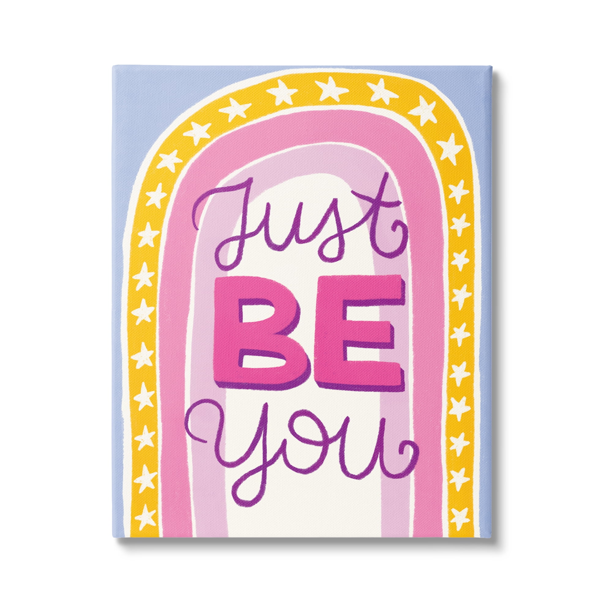 Stupell Industries Just Be You Inspirational Abstract Painting Gallery Wrapped Canvas Art Print Wall Art, 30 x 40