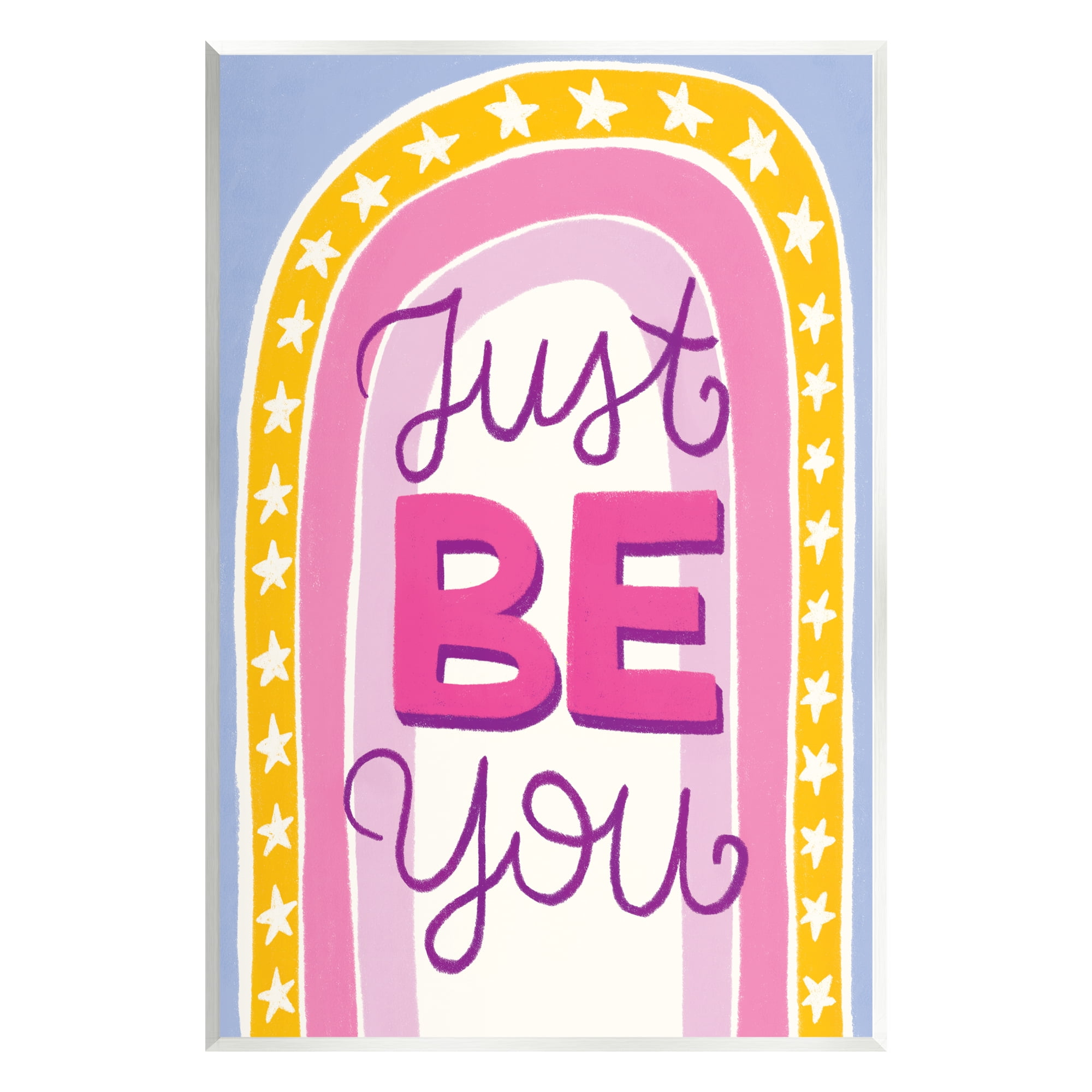 Stupell Industries Just Be You Inspirational Abstract Painting Unframed Art Print Wall Art, 13 x 19