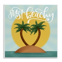Stupell Industries Just Beachy Tropical Island Quotes and Sayings Painting Unframed Art Print Wall Art, 12 x 12