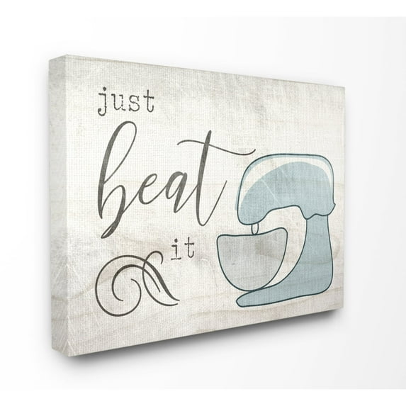 Stupell Industries Just Beat it Egg Beater Novelty Painting Gallery Wrapped Canvas Art Print Wall Art, 30 x 40