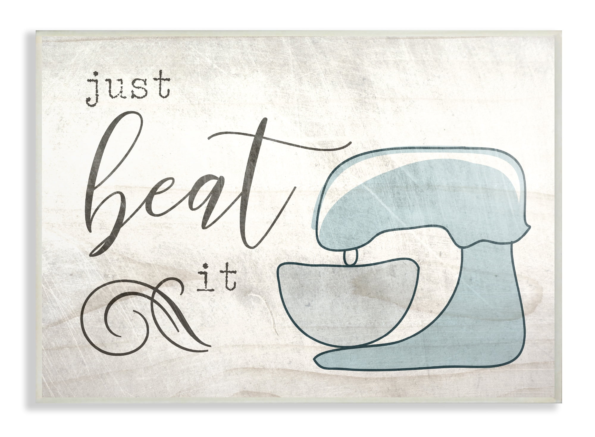 Stupell Industries Just Beat it Egg Beater Novelty Painting Unframed Art Print Wall Art, 13 x 19