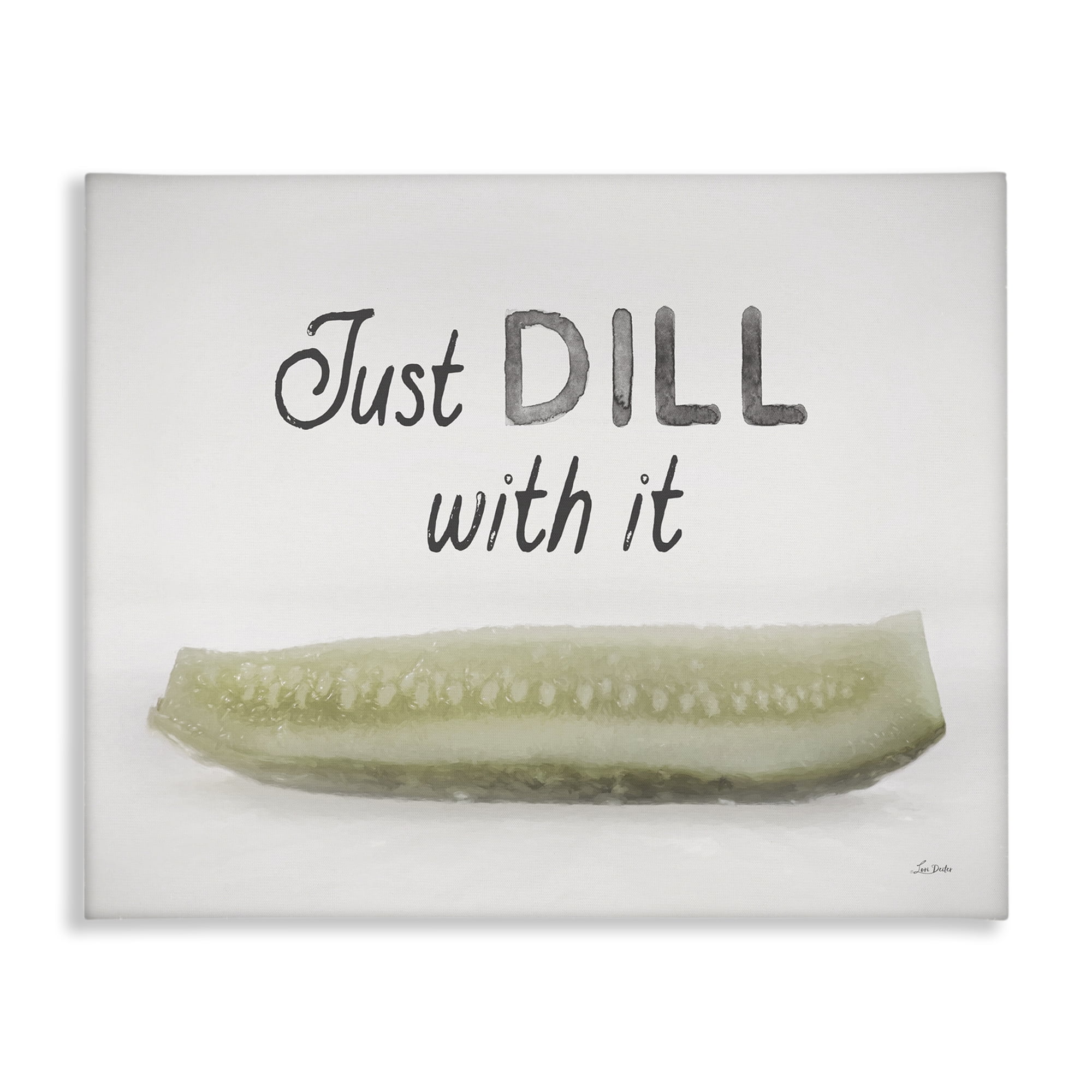 Stupell Industries Just Dill With It Food & Beverage Painting Wrapped Canvas Art Print Wall Art, 48 x 36