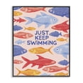 thumbnail image 1 of Stupell Industries Contemporary Just Keep Swimming Fish Black Framed Giclee Art, 11 x 14, by The Paper Curator, 1 of 8