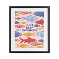thumbnail image 1 of Stupell Industries Contemporary Just Keep Swimming Fish Black Framed Print Under Glass, 13 x 16, by The Paper Curator, 1 of 8