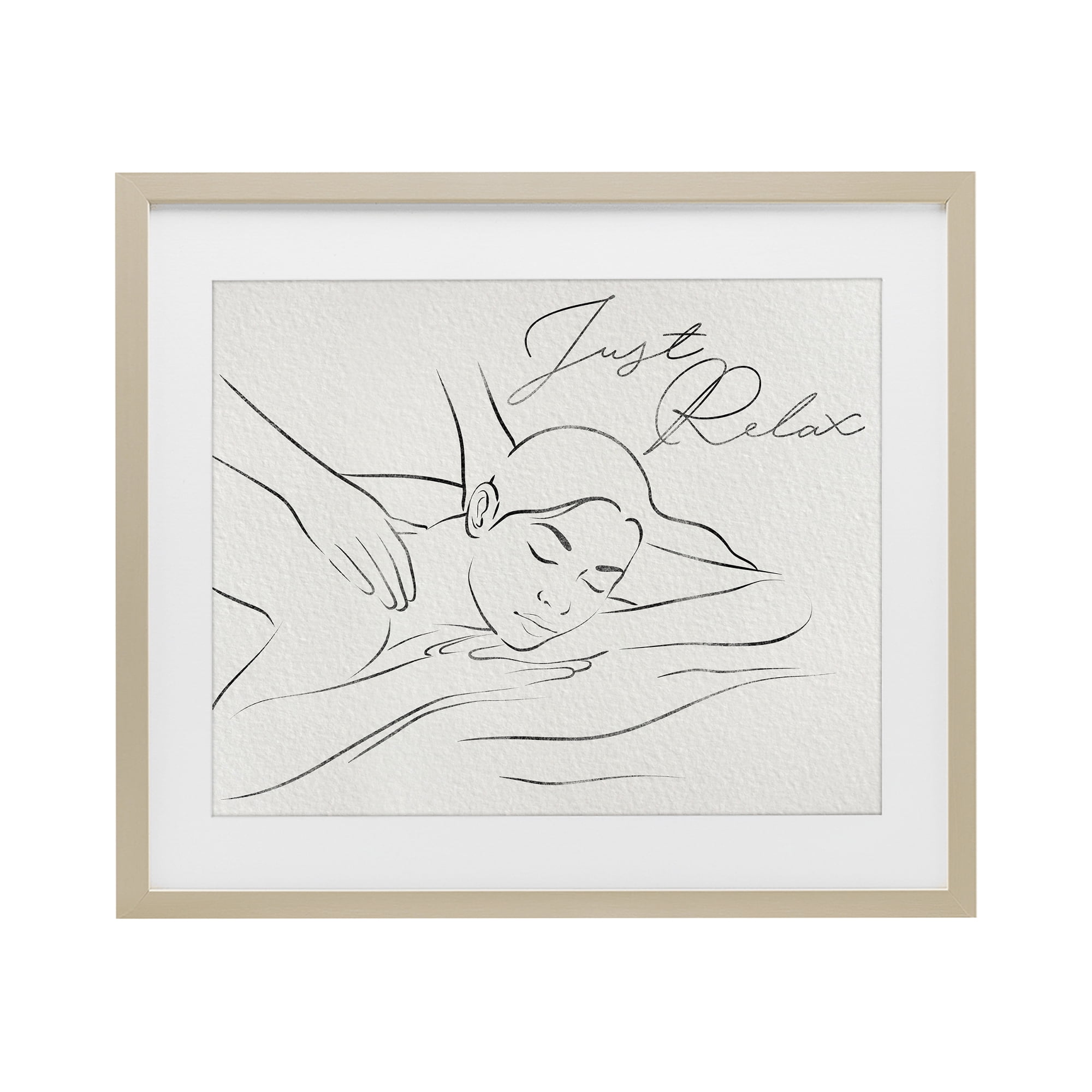 Stupell Industries Just Relax Massage Contour Birch Framed Print Under Glass, design by Marcus Prime