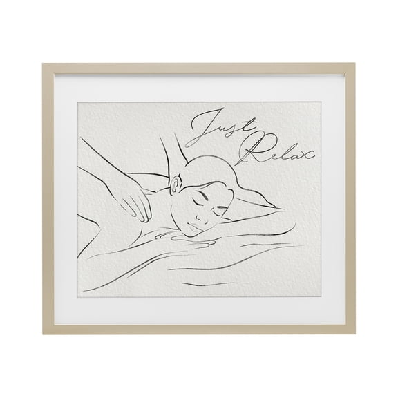Stupell Industries Just Relax Massage Contour Birch Framed Print Under Glass, design by Marcus Prime