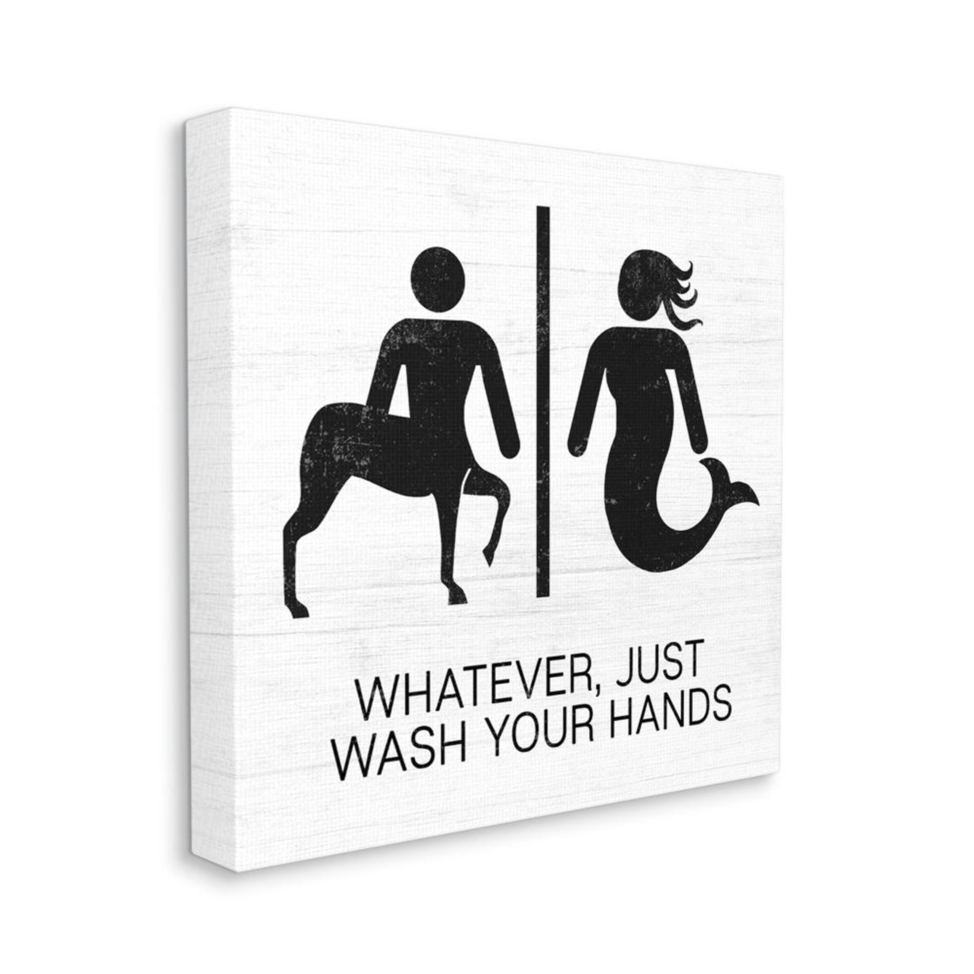 Stupell Industries Just Wash Your Hands Mythical Centaur Mermaid Design by Daphne Polselli, 36" x 36"