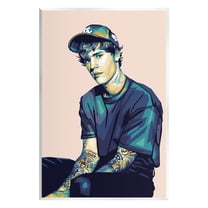 Stupell Industries Justin with Peach Hues Abstract Painting Unframed Art Print Wall Art, 10 x 15