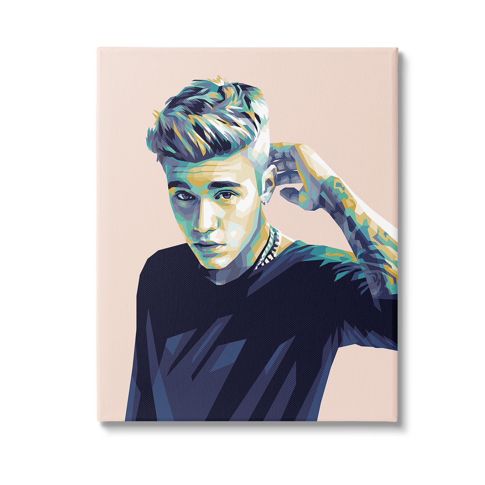 Stupell Industries Justin with Subtle Hues Abstract Painting Gallery Wrapped Canvas Art Print Wall Art, 30 x 40