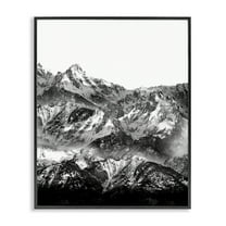 Stupell Industries Jutting Mountain Peaks Landscape & Nature Photography Black Framed Art Print Wall Art, 11 x 14