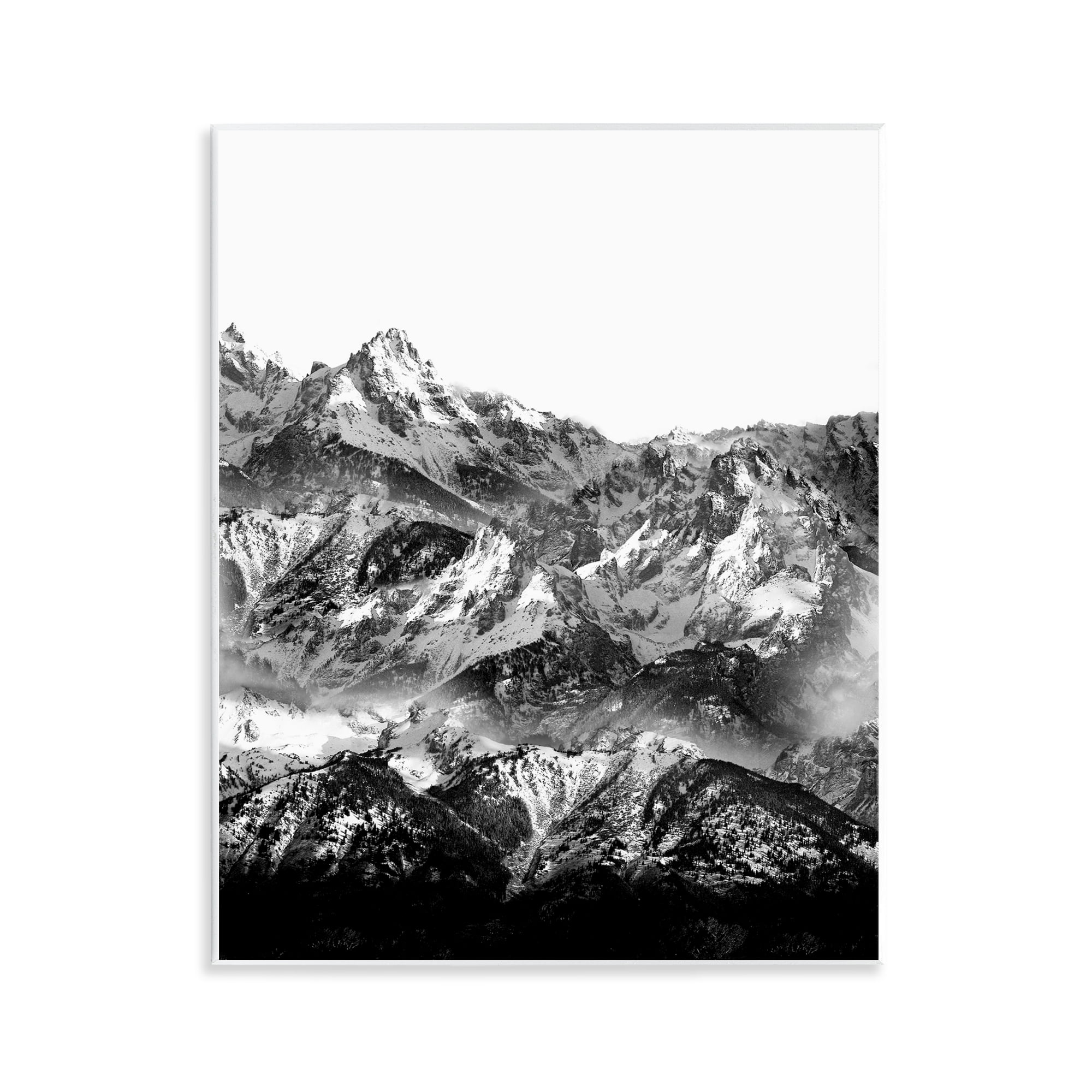 Stupell Industries Jutting Mountain Peaks Landscape & Nature Photography Unframed Art Print Wall Art, 11 x 14