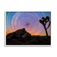thumbnail image 1 of Stupell Industries Kaleidoscopic Swirl Pattern Sky Desert Tree Silhouette Graphic Art White Framed Art Print Wall Art, Design by Lincoln Harrison, 1 of 7