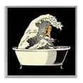 thumbnail image 1 of Stupell Industries Modern Kanagawa Bathtub Cat Gray Framed Giclee Art, 12 x 12, by Tobe Fonseca, 1 of 8