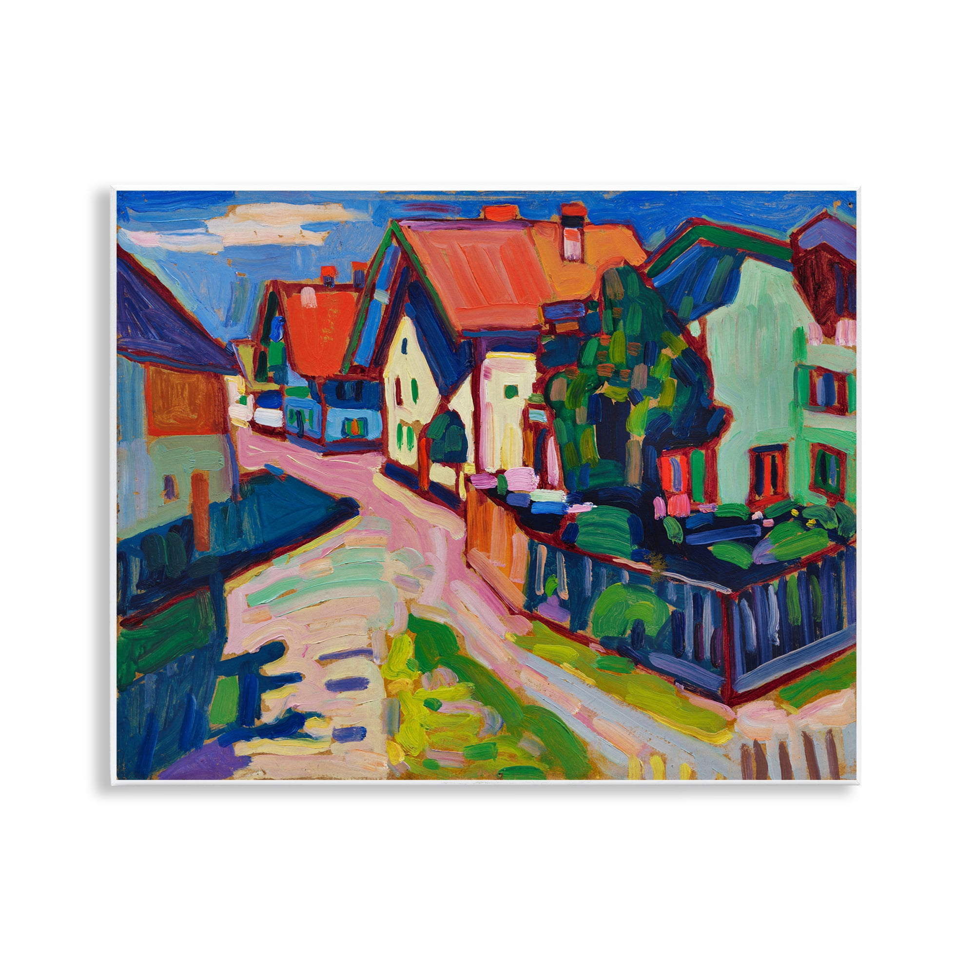 Stupell Industries Kandinsky Murnau Landscape Scenic & Cityscapes Painting Unframed Art Print Wall Art, 14 x 11
