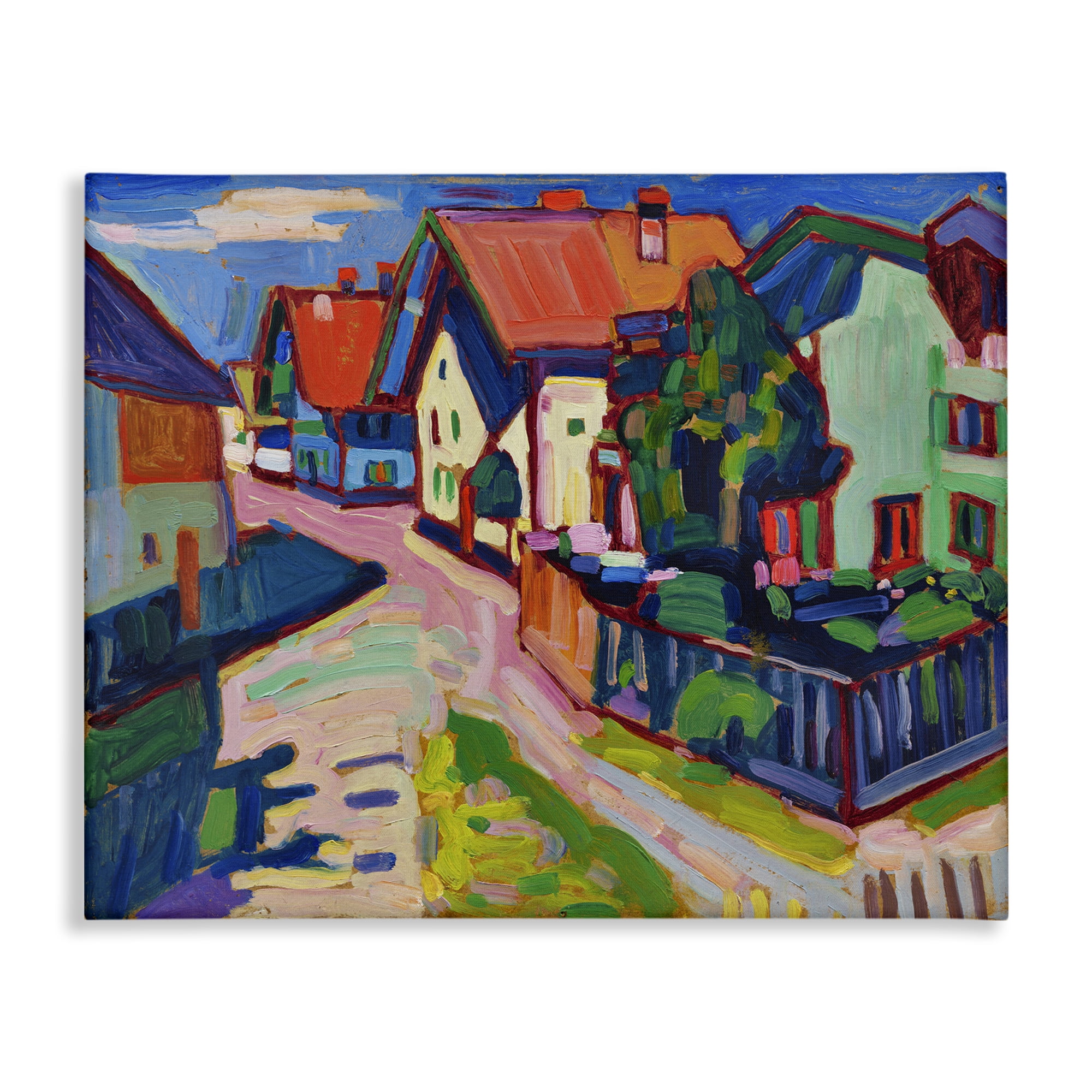 Stupell Industries Kandinsky Murnau Landscape Scenic & Cityscapes Painting Wrapped Canvas Art Print Wall Art, 48 x 36