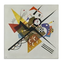 Stupell Industries Kandinsky Painting on White Abstract Painting Wrapped Canvas Art Print Wall Art, 17 x 17