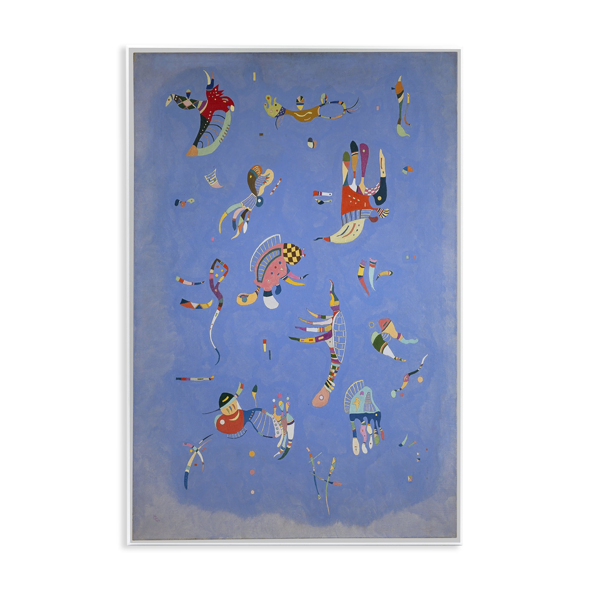 Stupell Industries Kandinsky Sky Blue Painting Abstract Painting Unframed Art Print Wall Art, 13 x 19