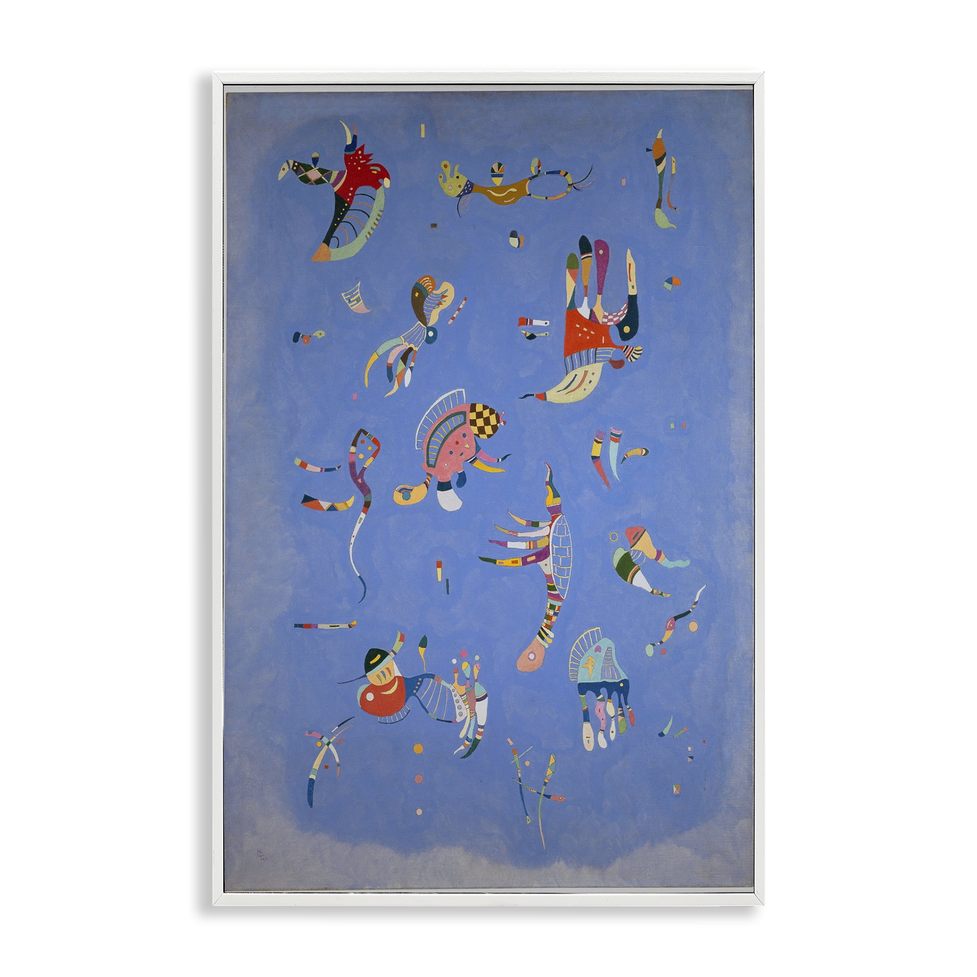Stupell Industries Kandinsky Sky Blue Painting Abstract Painting White Framed Art Print Wall Art, 20 x 30
