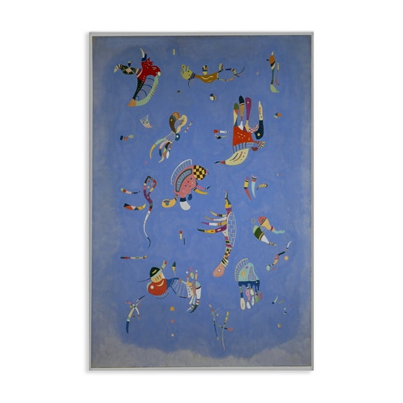 Stupell Industries Kandinsky Sky Blue Painting Abstract Painting Wrapped Canvas Art Print Wall Art, 16 x 24