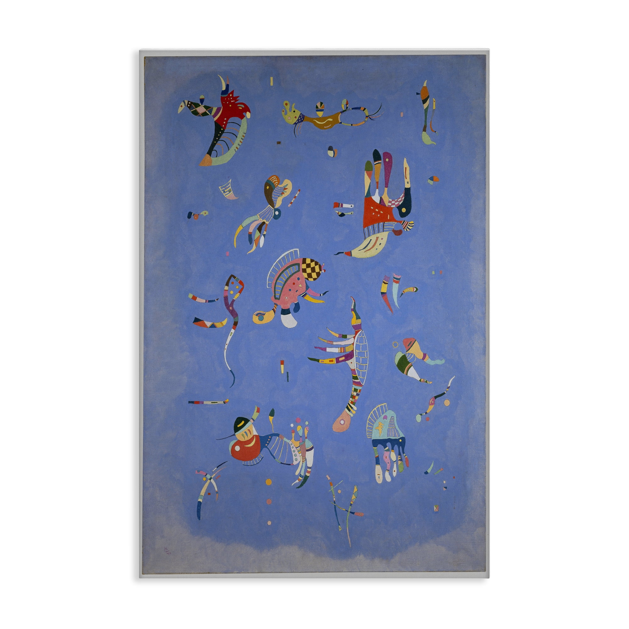 Stupell Industries Kandinsky Sky Blue Painting Abstract Painting Wrapped Canvas Art Print Wall Art, 30 x 45