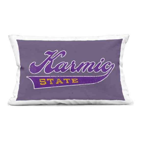 Stupell Industries Karmic State Varsity 14" x 20" Text & Numbers Print Polyester Throw Pillow, Zip Closure 1 Count