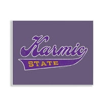 Stupell Industries Karmic State Varsity Text & Numbers Painting Unframed Art Print Wall Art, 14 x 11