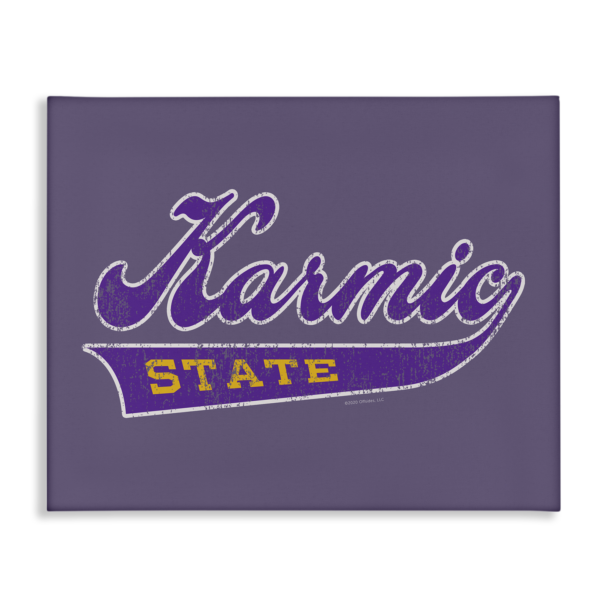 Stupell Industries Karmic State Varsity Text & Numbers Painting Wrapped Canvas Art Print Wall Art, 48 x 36