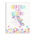 thumbnail image 1 of Stupell Industries Keep Calm Be A Unicorn Playful Quote Pastel Florals Graphic Art Unframed Art Print Wall Art, Design by Diane Neukirch, 1 of 5