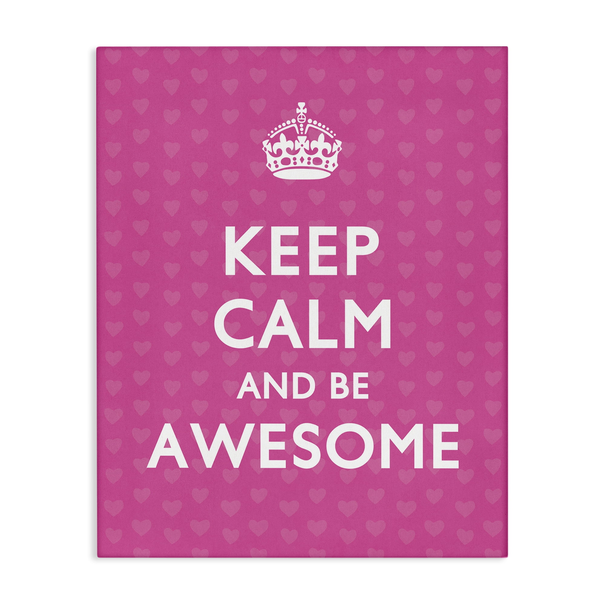 Stupell Industries Keep Calm Be Awesome Text & Numbers Painting Wrapped Canvas Art Print Wall Art, 30 x 40
