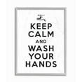 thumbnail image 1 of Stupell Industries Keep Calm and Wash Your Hands Phrase Bathroom Clean Framed Wall Art Design by Lettered and Lined, 1 of 5