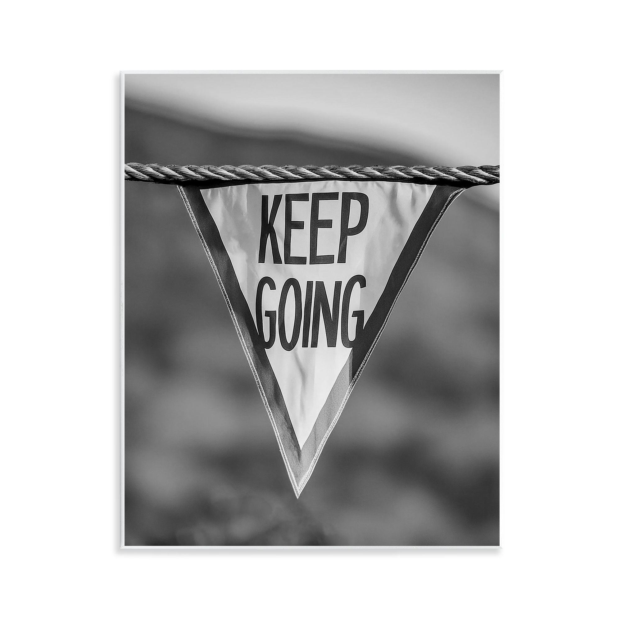 Stupell Industries Keep Going Pennant Text & Numbers Photography Unframed Art Print Wall Art, 11 x 14