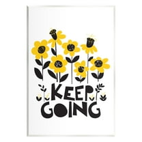 Stupell Industries Keep Going Yellow Flowers Botanical & Floral Painting Unframed Art Print Wall Art, 10 x 15