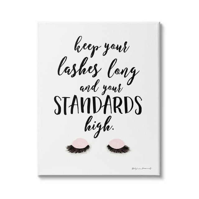Stupell Industries Keep Lashes Long Standards High Phrase Glam Eyes, 24 x 30, Design by Stephanie Workman Marrott
