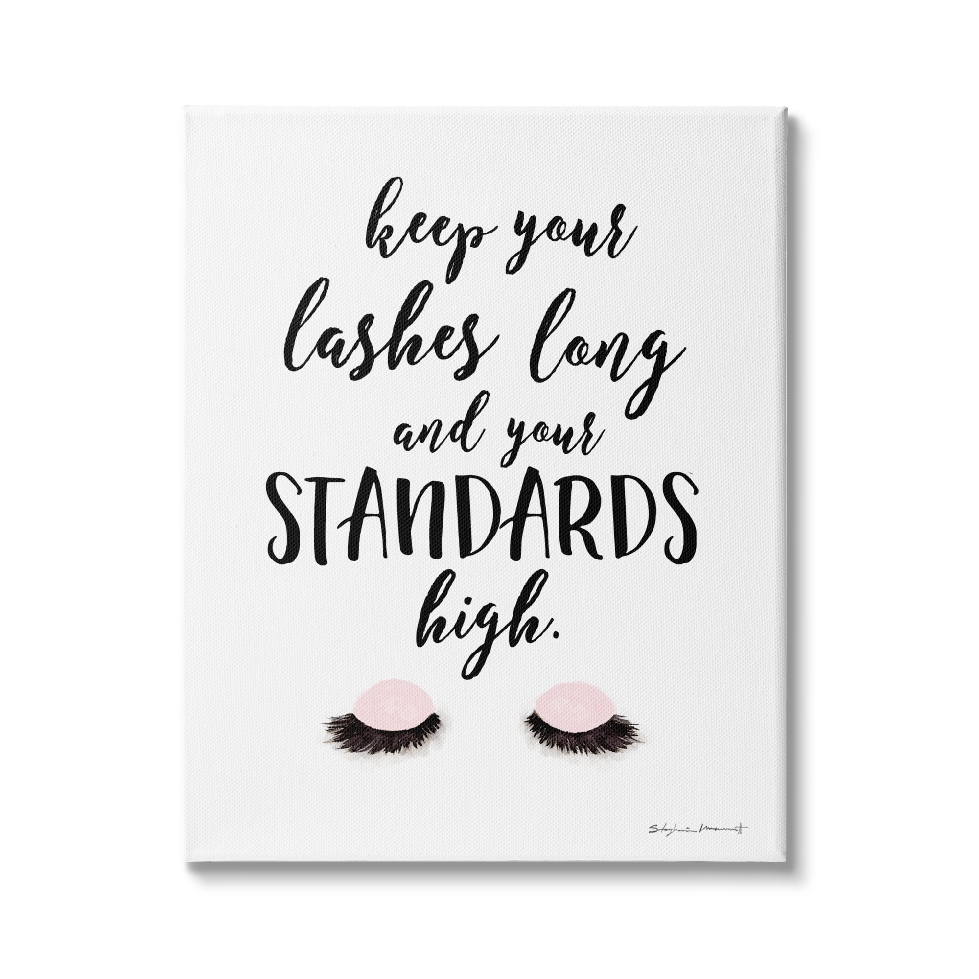Stupell Industries Keep Lashes Long Standards High Phrase Glam Eyes, 30 x 40, Design by Stephanie Workman Marrott