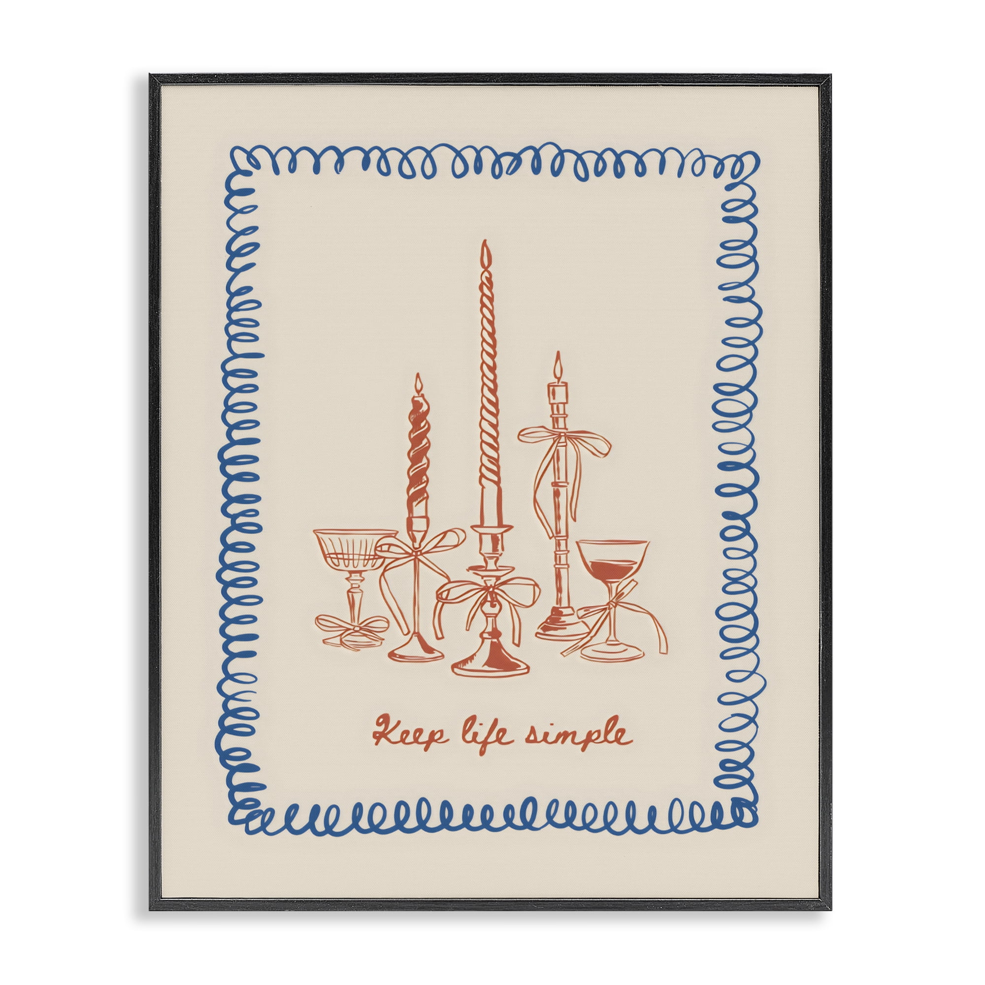 Stupell Industries Keep Life Simple Candles Black Framed Giclee Art, design by The Prints Vibe