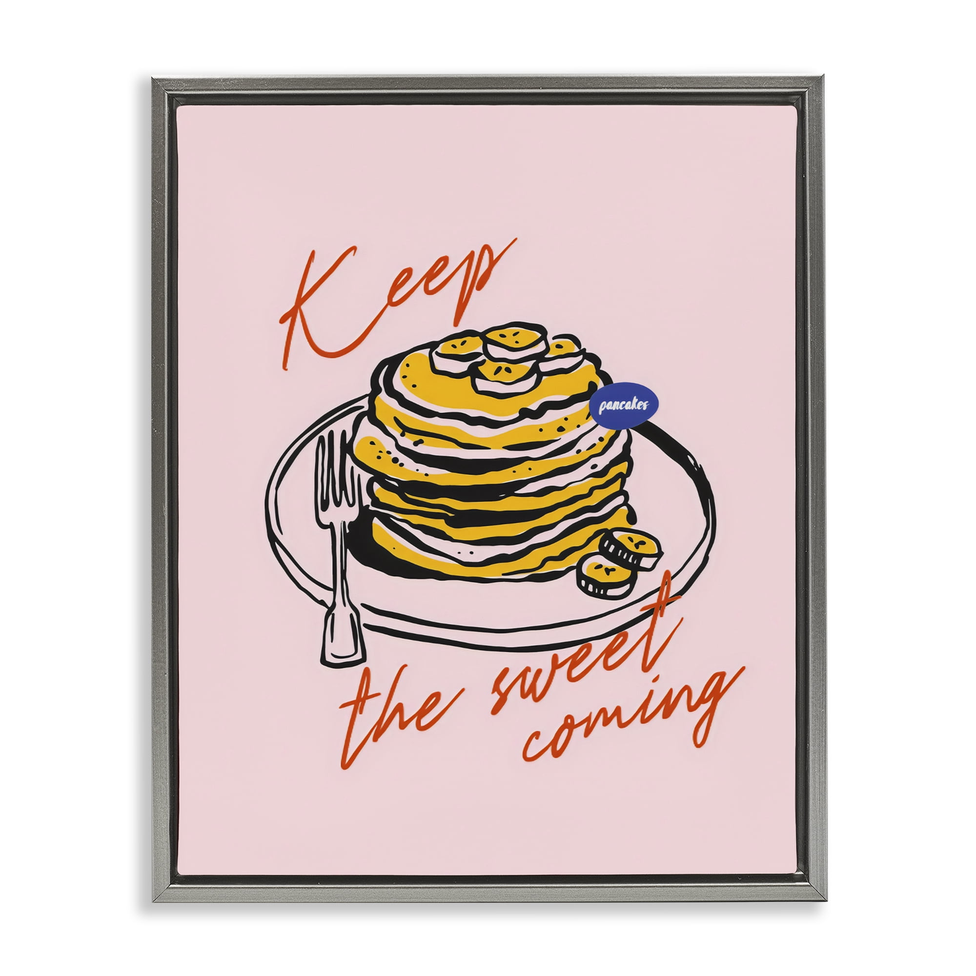 Stupell Industries Keep The Sweet Coming Gray Framed Floater Canvas Wall Art, design by The Prints Vibe