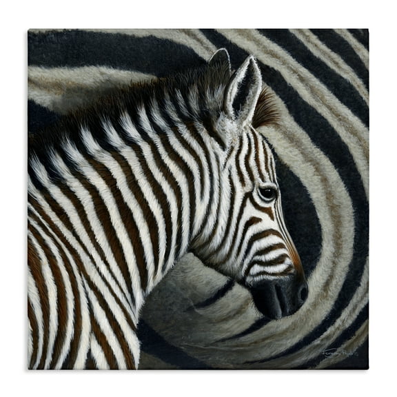 Stupell Industries Keeping Close Zebra Stripes Canvas Wall Art design by Jeremy Paul, 36 x 36