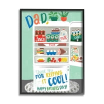 Stupell Industries Keeping It Cool Father's Day Holiday Painting Black Framed Art Print Wall Art