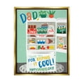 thumbnail image 1 of Stupell Industries Keeping It Cool Father's Day Holiday Painting Gold Floater Framed Art Print Wall Art, 1 of 6