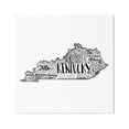 thumbnail image 1 of Stupell Industries Kentucky State Shape Typography Map Graphic Art Gallery Wrapped Canvas Print Wall Art, Design by The Saturday Evening Post, 1 of 7