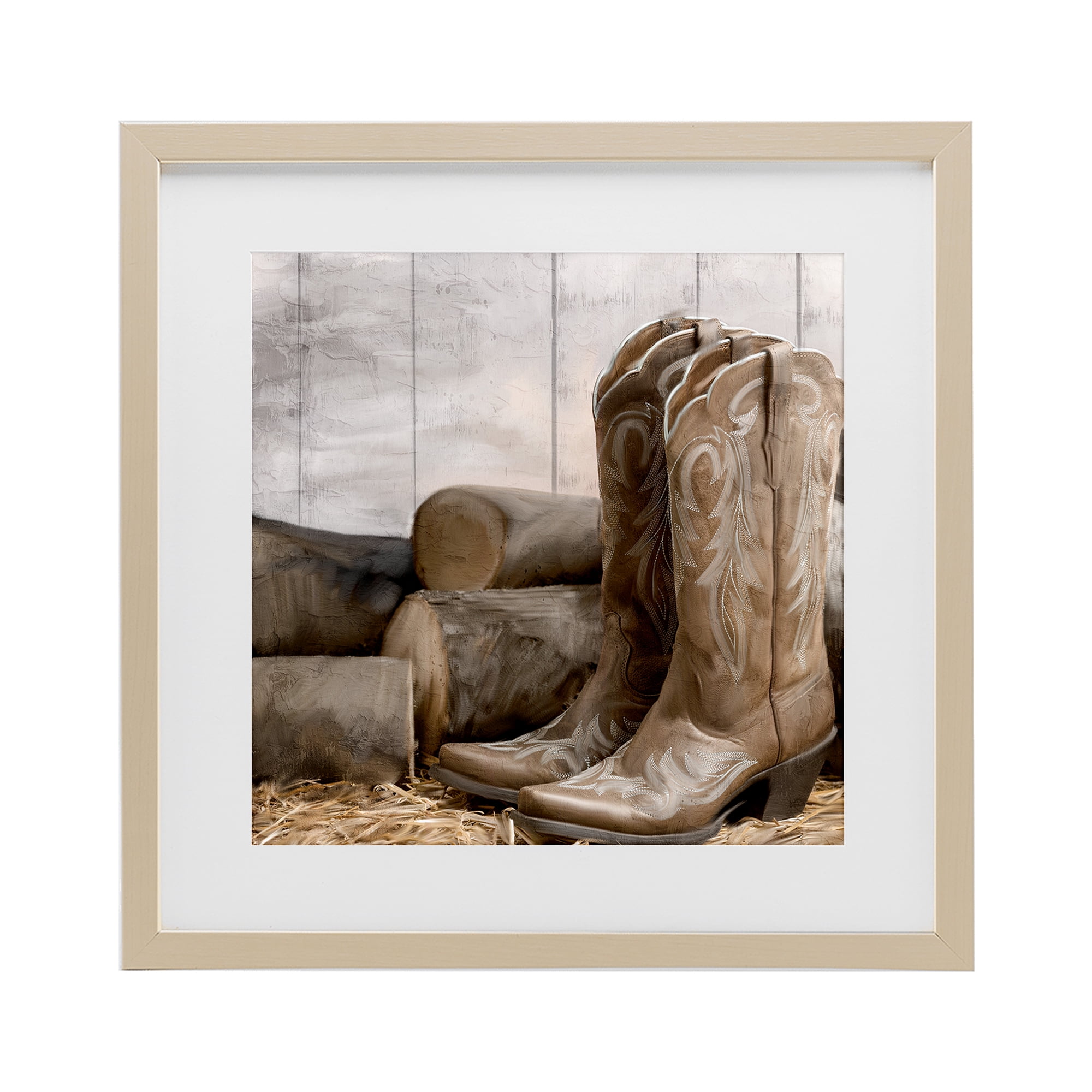 Stupell Industries Kick Off Your Boots Birch Framed Print Under Glass, design by Kim Allen