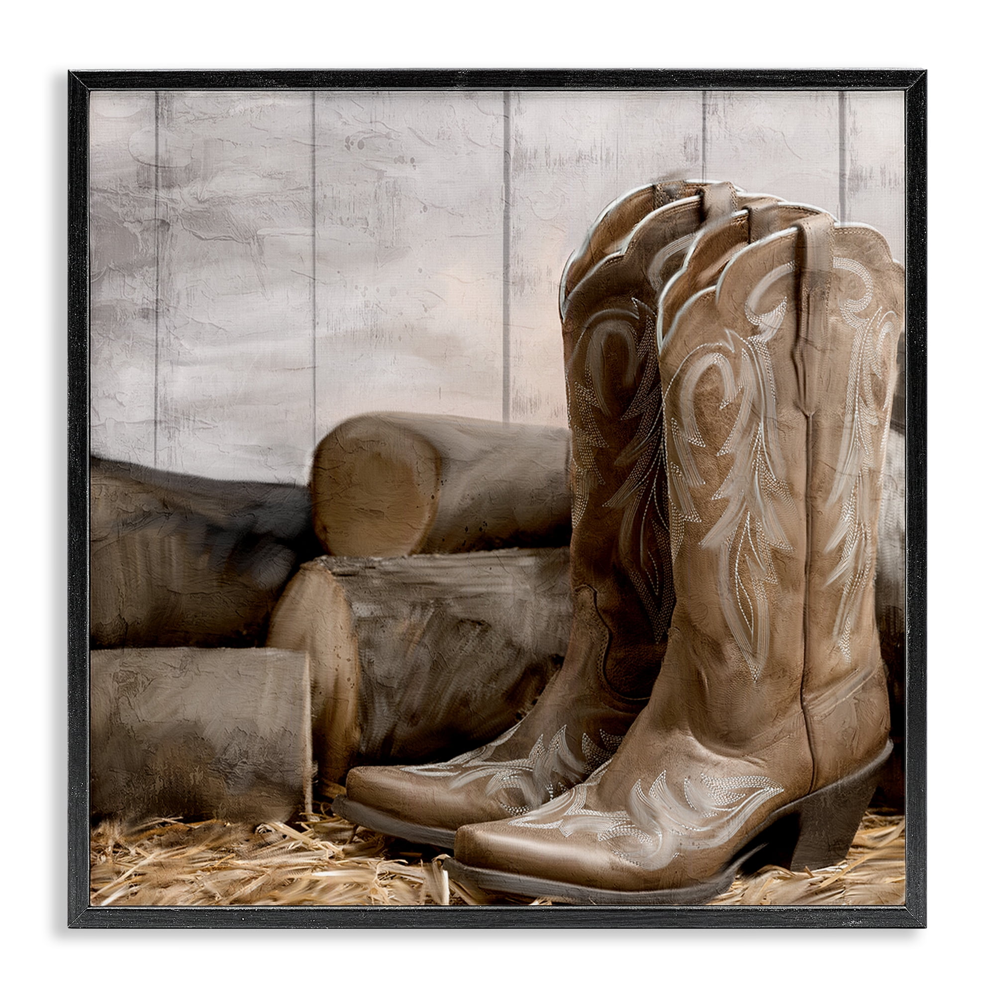 Stupell Industries Kick Off Your Boots Black Framed Giclee Art, design by Kim Allen