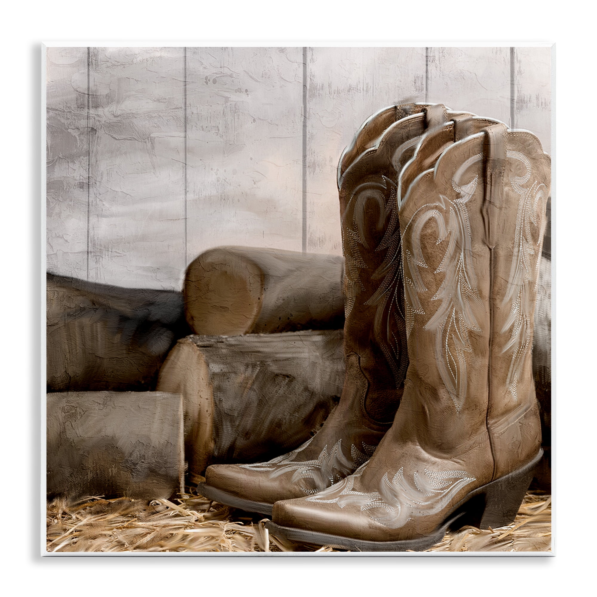 Stupell Industries Kick Off Your Boots Wall Plaque Art, design by Kim Allen