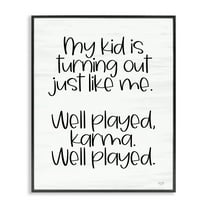 Stupell Industries Kid Karma Phrase Typography Painting Black Framed Art Print Wall Art, 11 x 14