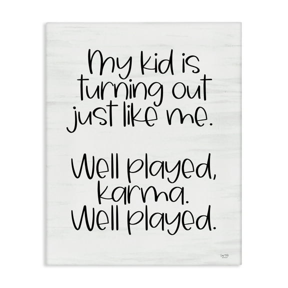 Stupell Industries Kid Karma Phrase Typography Painting Gallery Wrapped Canvas Art Print Wall Art, 16 x 20