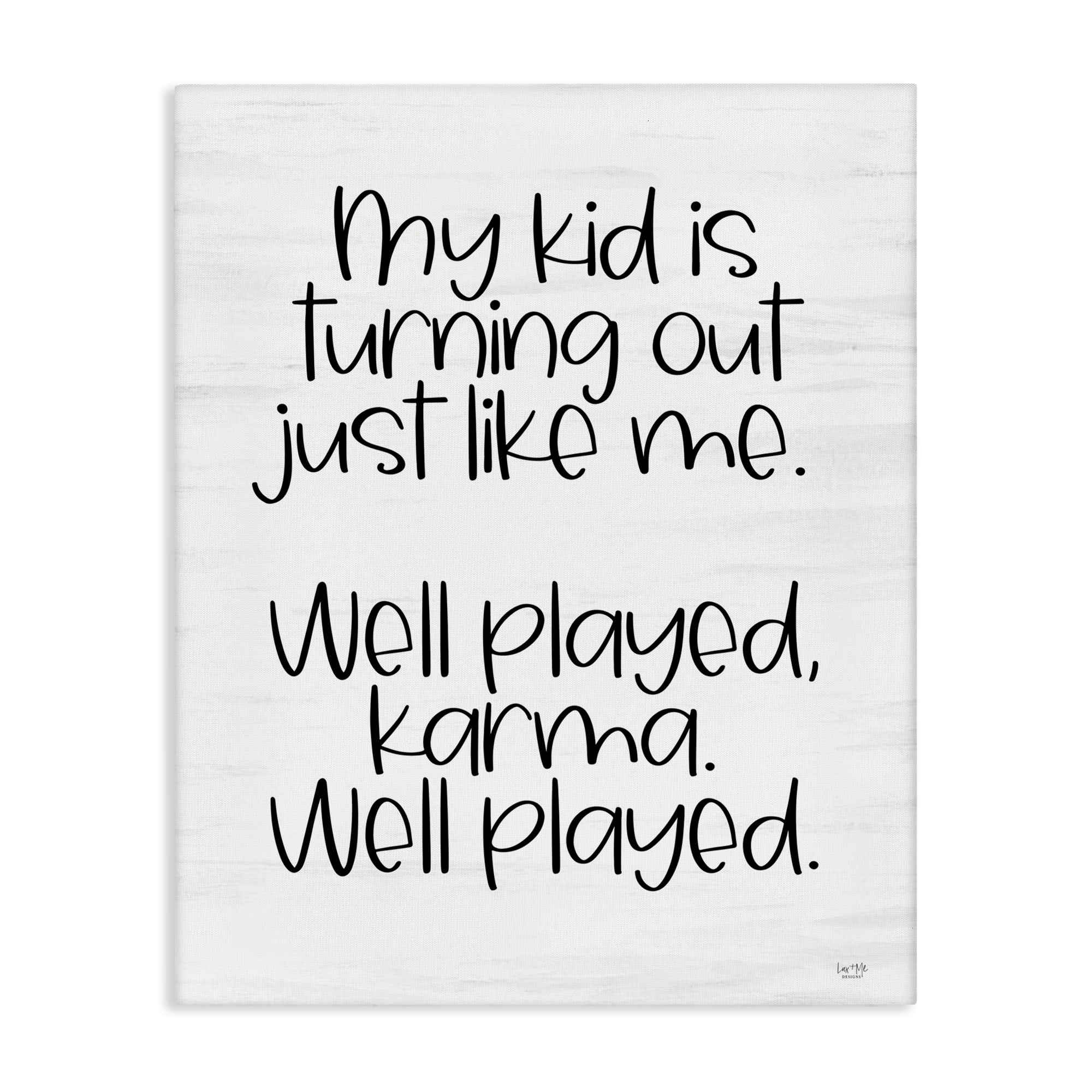 Stupell Industries Kid Karma Phrase Typography Painting Gallery Wrapped Canvas Art Print Wall Art, 30 x 40
