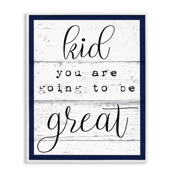 Stupell Industries Eclectic Kid You Are Going To Be Great Typography White Framed Giclee Art, 11 x 14, by Lil' Rue